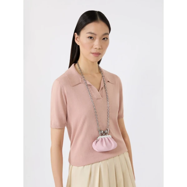 Max Mara Diomede Nappa Sheepskin Nano Pasticcino Bag in Pink | Mini Bags | Coveti