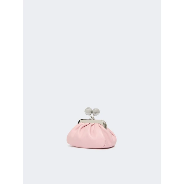 Max Mara Diomede Nappa Sheepskin Nano Pasticcino Bag in Pink | Mini Bags | Coveti