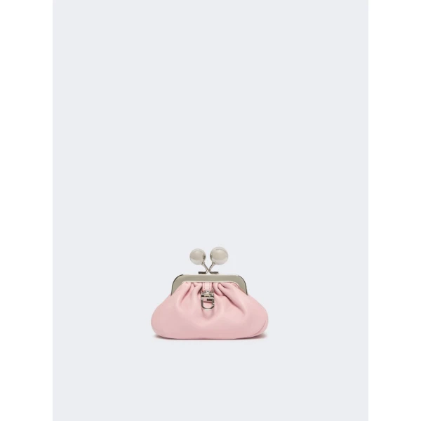 Max Mara Diomede Nappa Sheepskin Nano Pasticcino Bag in Pink | Mini Bags | Coveti