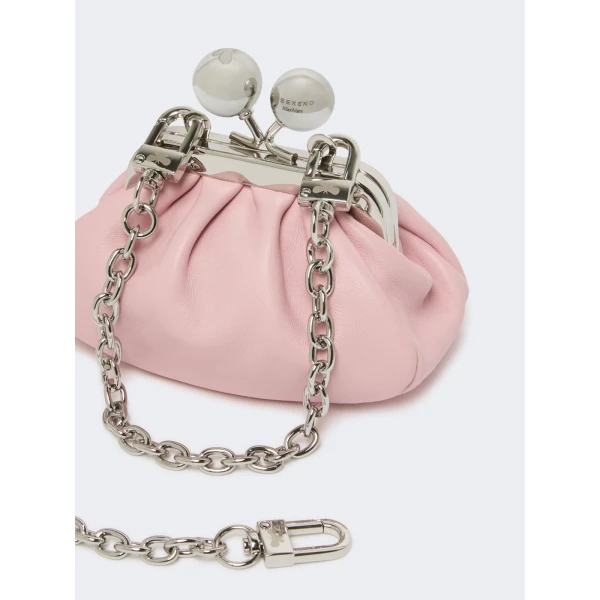 Max Mara Diomede Nappa Sheepskin Nano Pasticcino Bag in Pink | Mini Bags | Coveti