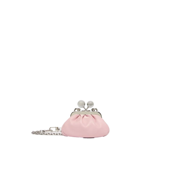 Max Mara Diomede Nappa Sheepskin Nano Pasticcino Bag in Pink | Mini Bags | Coveti