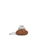 Max Mara Diomede Nappa Sheepskin Nano Pasticcino Bag in Tobacco | Mini Bags | Coveti