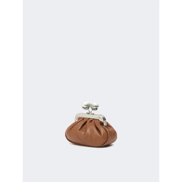 Max Mara Diomede Nappa Sheepskin Nano Pasticcino Bag in Tobacco | Mini Bags | Coveti