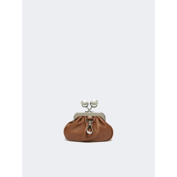 Max Mara Diomede Nappa Sheepskin Nano Pasticcino Bag in Tobacco | Mini Bags | Coveti