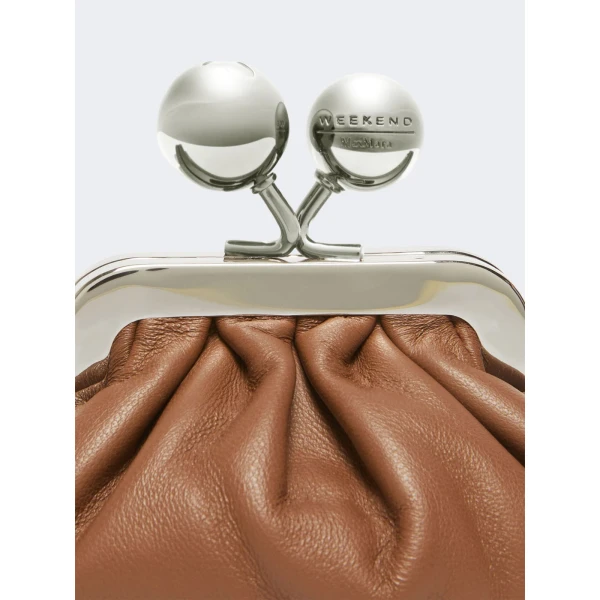 Max Mara Diomede Nappa Sheepskin Nano Pasticcino Bag in Tobacco | Mini Bags | Coveti