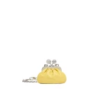 Max Mara Diomede Nappa Sheepskin Nano Pasticcino Bag in Yellow | Mini Bags | Coveti