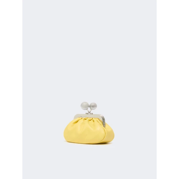 Max Mara Diomede Nappa Sheepskin Nano Pasticcino Bag in Yellow | Mini Bags | Coveti
