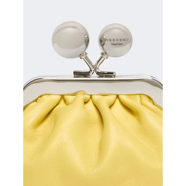 Max Mara Diomede Nappa Sheepskin Nano Pasticcino Bag in Yellow | Mini Bags | Coveti