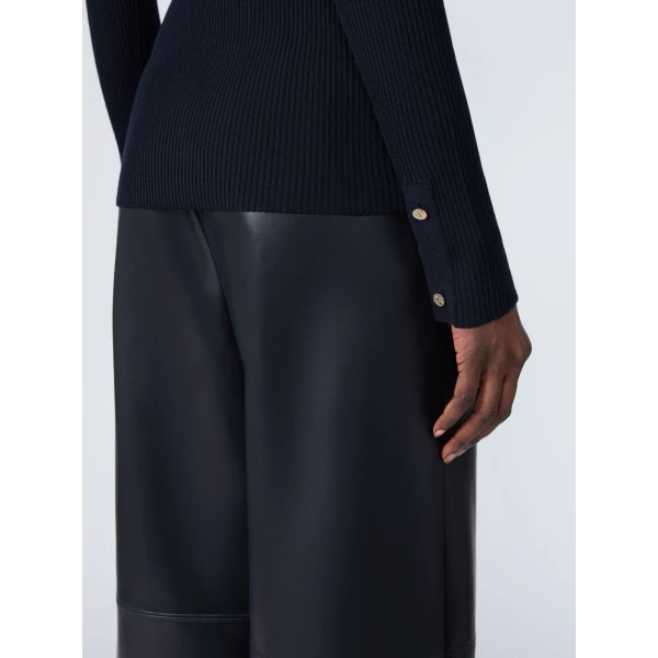 Max Mara Disegno Ribbed Wool Jumper in Ultramarine | Sweaters | Coveti