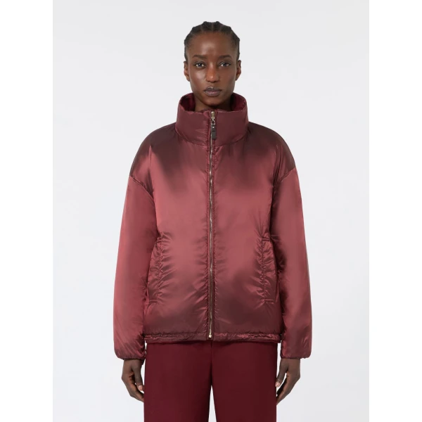 Max Mara Divina Short Reversible Cashmere Puffer Jacket in Bordeaux | Jackets | Coveti