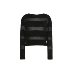 Max Mara Divo Striped Mohair Sweater in Black | Sweaters | Coveti