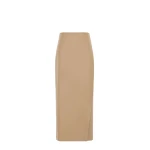 Max Mara Divo Wool Wrap Skirt in Camel | Pencil Skirts | Coveti