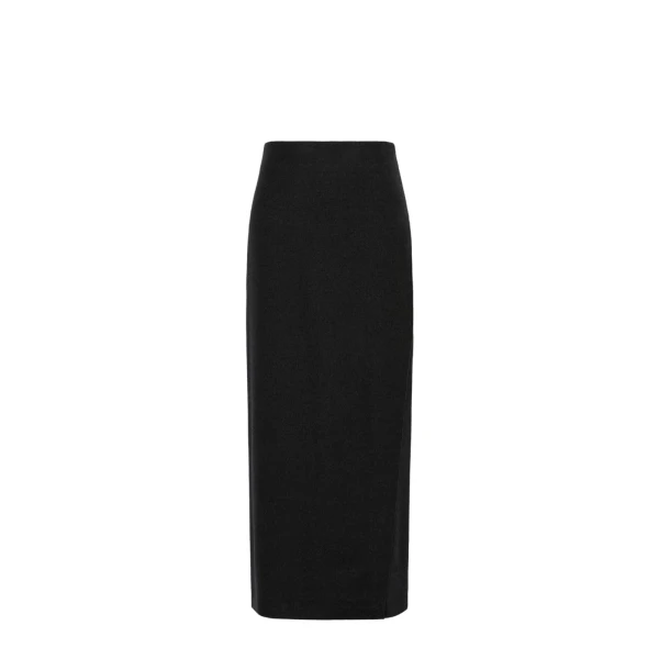Divo Wool Wrap Skirt in Dark Grey