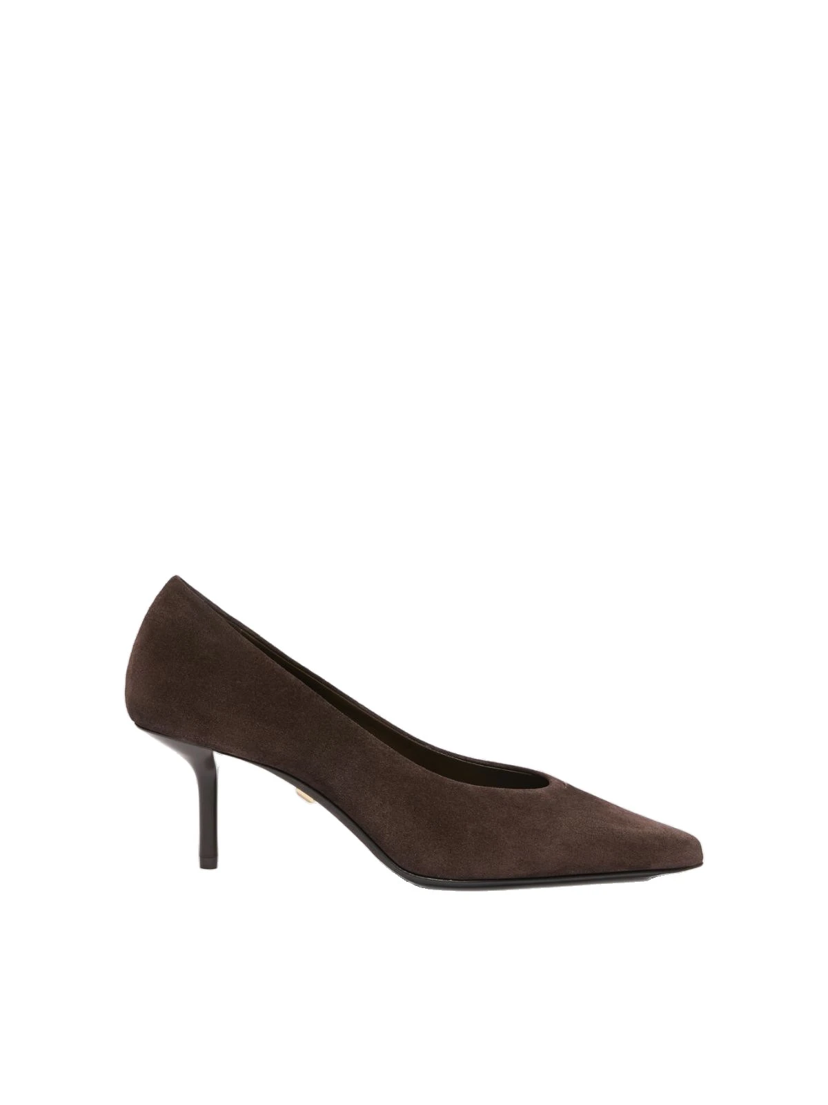 Max Mara Donare Suede Court Shoes in Dark Brown Max Mara Donare Suede Court Shoes in Dark Brown | Heels | Coveti