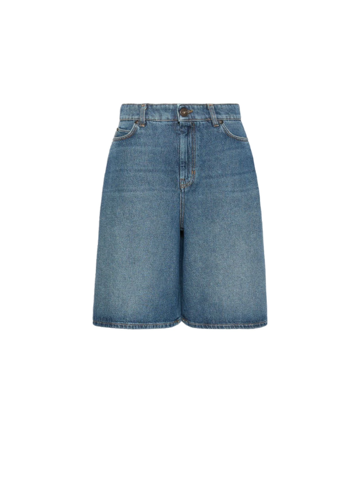 Max Mara Donnola Cotton Denim Bermuda Shorts in Navy Max Mara Donnola Cotton Denim Bermuda Shorts in Navy | Shorts | Coveti