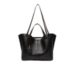 Max Mara Double Nappa Leather Shopper Bag in Black | Totes & Top-Handle Bags | Coveti