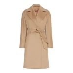 Max Mara Dravenna Wool Robe Coat in Camel | Wool Coat | Coveti