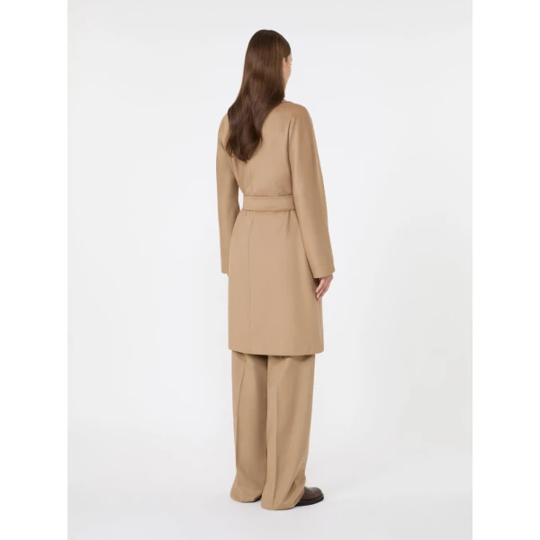 Max Mara Dravenna Wool Robe Coat in Camel | Wool Coat | Coveti