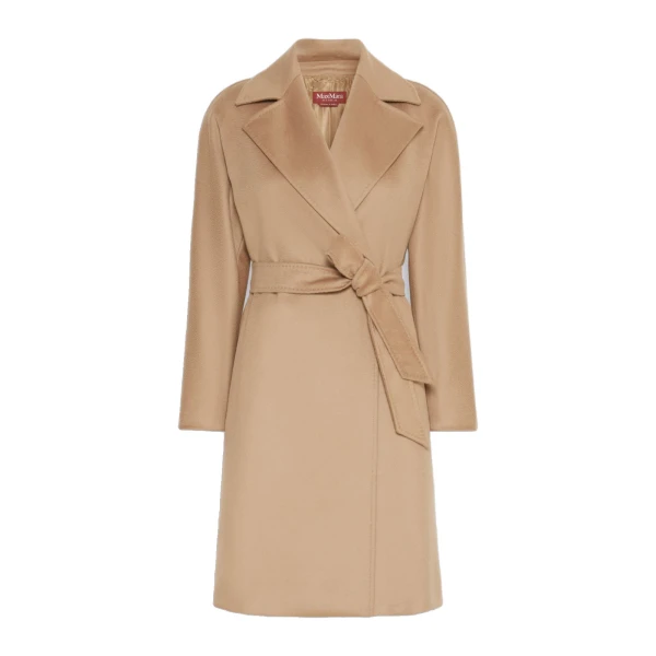 Max Mara Dravenna Wool Robe Coat in Camel | Wool Coat | Coveti