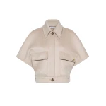 Max Mara Dream Cashmere Drap Boxy Cape in Stone Grey | Coats | Coveti