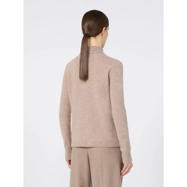 Max Mara Durante Cashmere Shirt-Cut Cardigan in Sand | Cardigan | Coveti