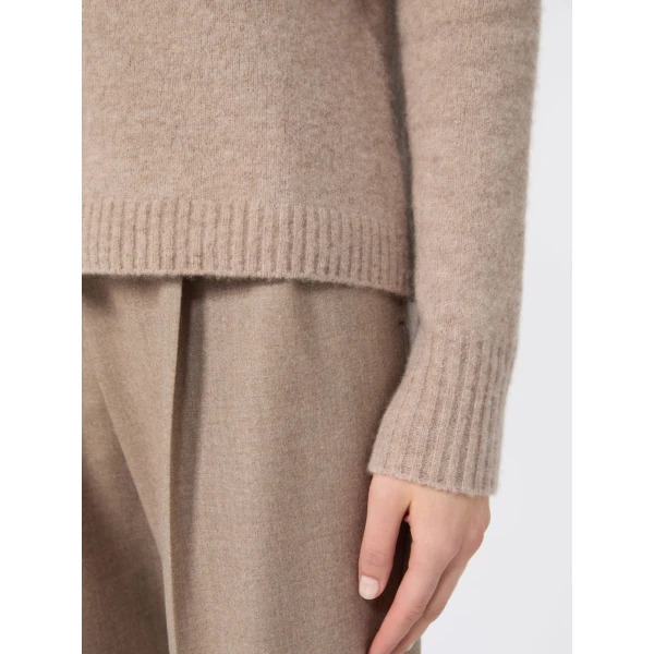 Max Mara Durante Cashmere Shirt-Cut Cardigan in Sand | Cardigan | Coveti