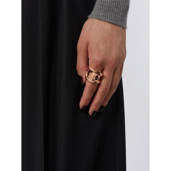 Max Mara Durata Metal Ring in Bronze | Rings | Coveti