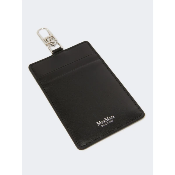 Max Mara Easyholder Leather Badge Holder in Black | Wallets & Purses | Coveti