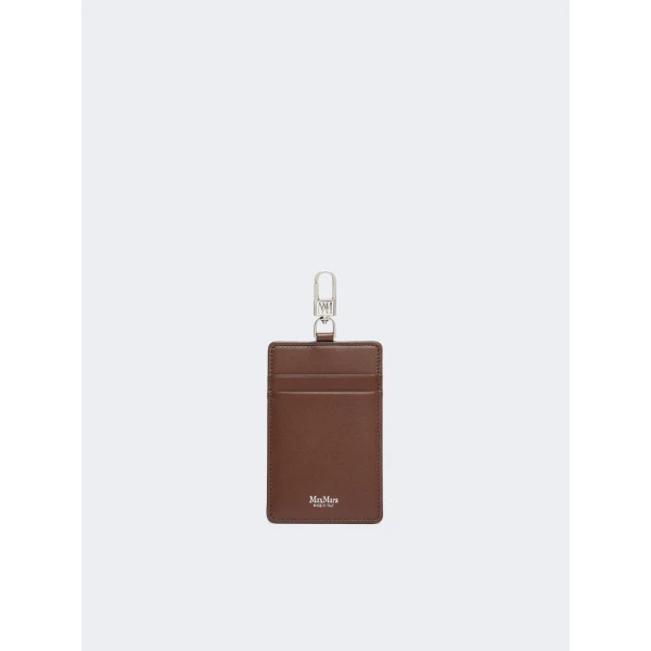 Max Mara Easyholder Leather Badge Holder in Cocoa | Wallets & Purses | Coveti