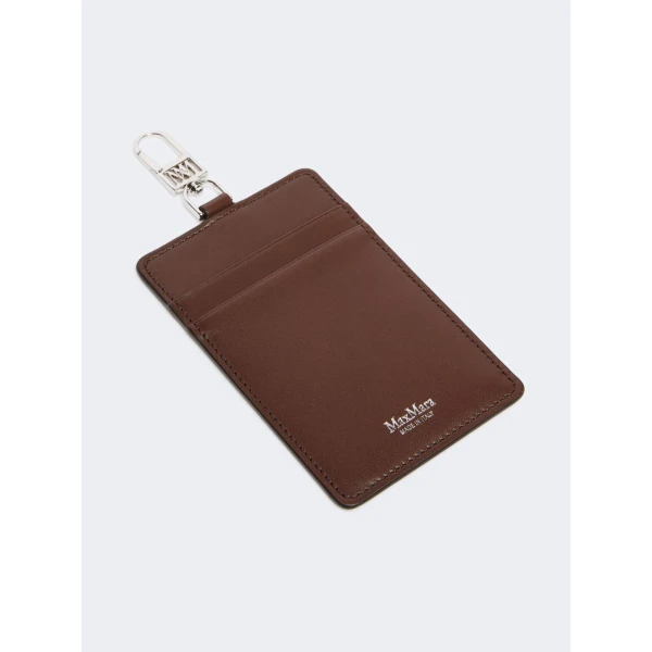 Max Mara Easyholder Leather Badge Holder in Cocoa | Wallets & Purses | Coveti