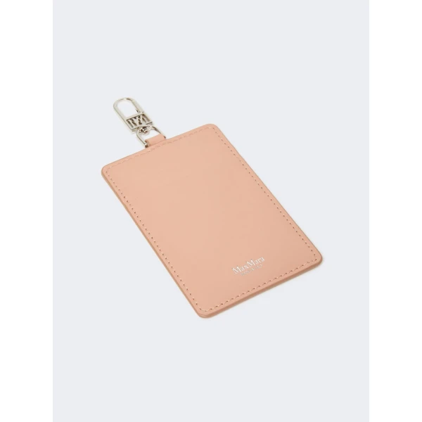 Max Mara Easyholder Leather Badge Holder in Pink | Wallets & Purses | Coveti