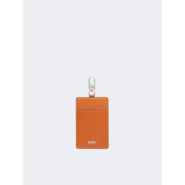 Max Mara Easyholder Leather Badge Holder in Rust | Wallets & Purses | Coveti
