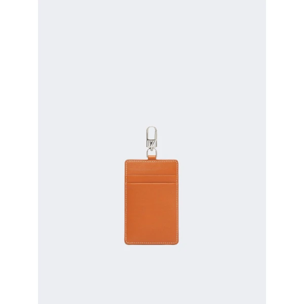 Max Mara Easyholder Leather Badge Holder in Rust | Wallets & Purses | Coveti