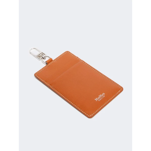 Max Mara Easyholder Leather Badge Holder in Rust | Wallets & Purses | Coveti