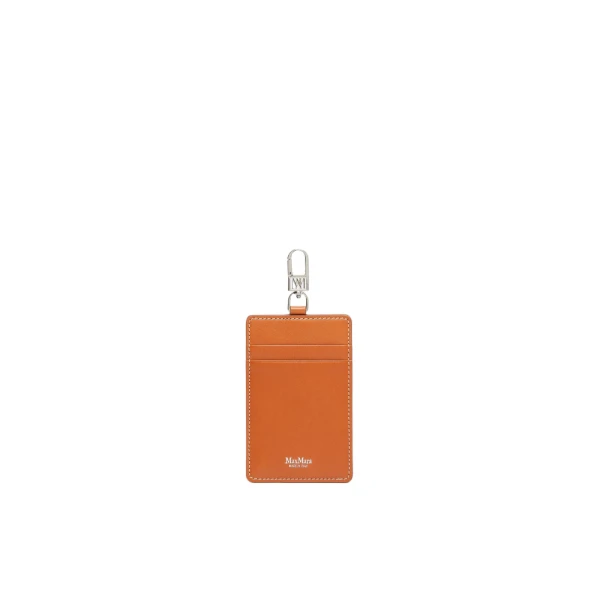 Max Mara Easyholder Leather Badge Holder in Rust | Wallets & Purses | Coveti