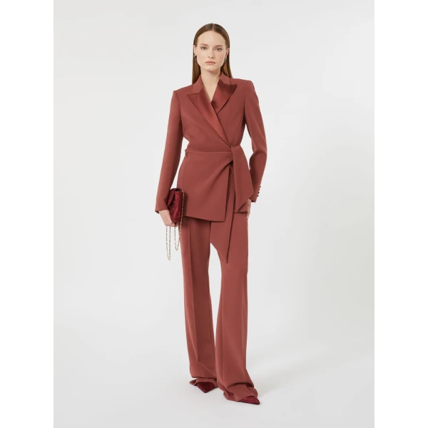 Max Mara Ebano Cady Criss-Cross Jacket in Antique Rose | Blazers | Coveti