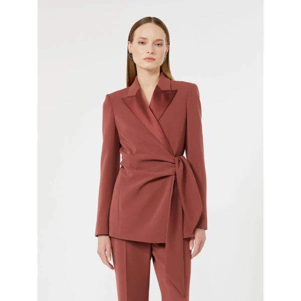 Max Mara Ebano Cady Criss-Cross Jacket in Antique Rose | Blazers | Coveti