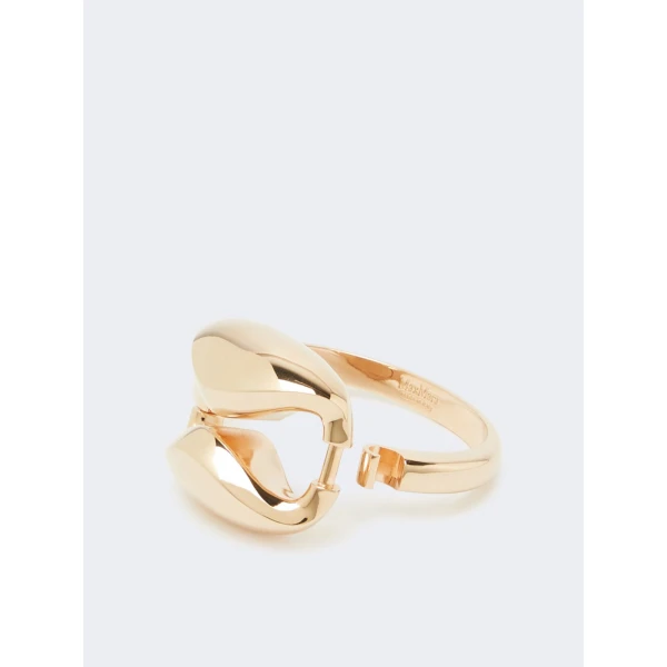 Max Mara Ebbri Rigid Metal Bangle in Bronze | Bracelets | Coveti