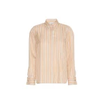 Max Mara Eccesso Stripe-Print Silk Shirt in Yellow | Shirts | Coveti