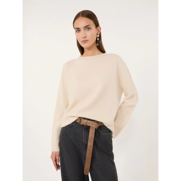 Max Mara Eco Wool and Cashmere Crew-Neck Jumper in Ice Grey | Sweaters | Coveti