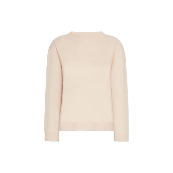 Max Mara Eco Wool and Cashmere Crew-Neck Jumper in Ice Grey | Sweaters | Coveti