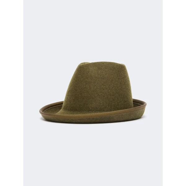 Max Mara Edile Wool Felt Hat in Khaki | Hats | Coveti