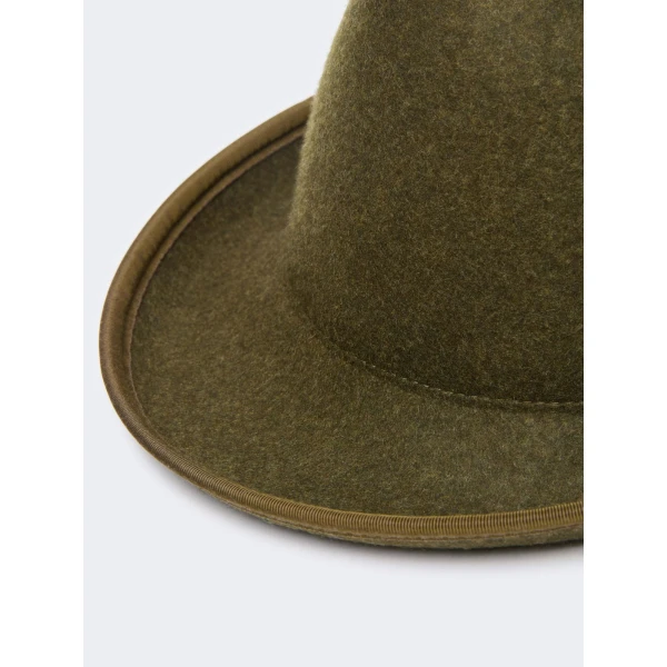 Max Mara Edile Wool Felt Hat in Khaki | Hats | Coveti