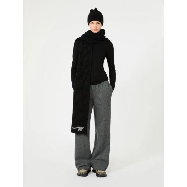 Max Mara Editta Jacquard Jersey Trousers in Medium Grey | Tailored pants | Coveti