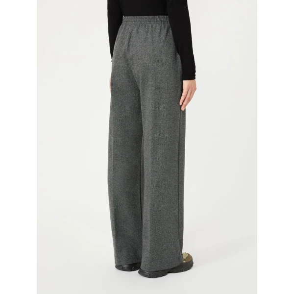 Max Mara Editta Jacquard Jersey Trousers in Medium Grey | Tailored pants | Coveti