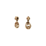 Max Mara Editti Bead and Rhinestone Drop Earrings in Gold | Earrings | Coveti