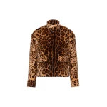 Max Mara Edro Printed Velvet Boxy Jacket in Brown | Blazers | Coveti
