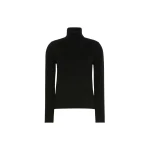 Max Mara Educata Wool and Cashmere Turtleneck Sweater in Black | Turtlenecks | Coveti