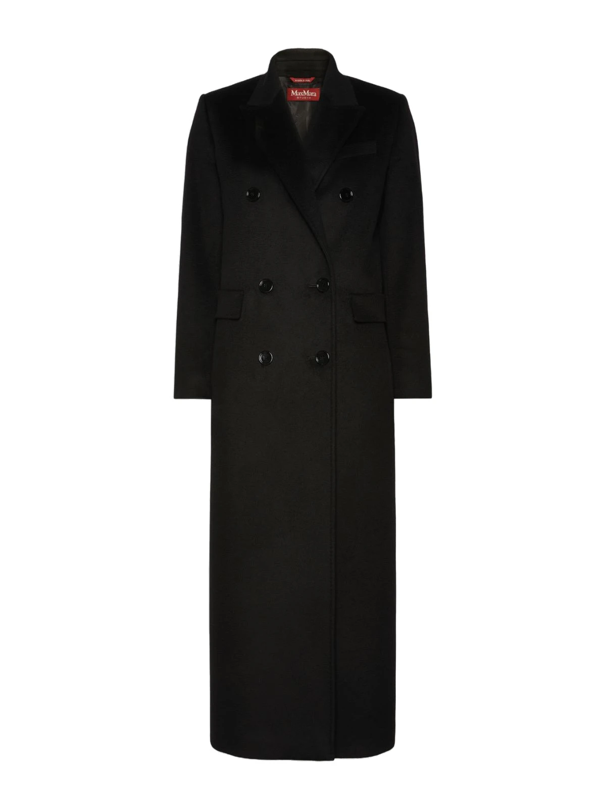 Max Mara Effige Double-Breasted Tuxedo Wool Coat in Black Max Mara Effige Double-Breasted Tuxedo Wool Coat in Black | Wool Coat | Coveti