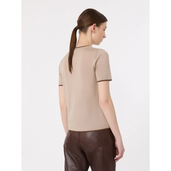 Max Mara Egidio Short-Sleeved Wool Jumper in Beige | Sweaters | Coveti